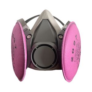 หน้ากากป้องกันแก๊สพิษที่มีประสิทธิภาพสูงพร้อมถ่านกัมมันต์และตัวกรองสองชั้นผ้าฝ้ายซิลิโคนช่วยหายใจ - Product Image 2