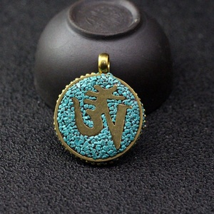 Moyamiya ศาสนาพุทธเครื่องประดับทําด้วยมือเนปาลสไตล์ทิเบตหกมนต์จี้หินธรร<span class=keywords><strong>ม</strong></span>ชาติสําหรับสร้อยข้อมือสร้อยคอ - Product Image 6