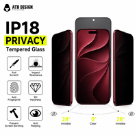 Pelindung Layar Kaca Tempered HD Transparan Privasi Grosir untuk iPhone 18 17 Pro Max Kit Pembersih Debu Pemasangan Mudah
