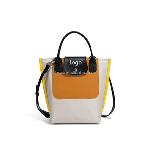 Bolso trenzado de nailon duradero, bolso hecho a mano, bolso de mano de gran capacidad para mujer, diseño de Color de contraste a la moda, elegante y práctico - Product Image 6