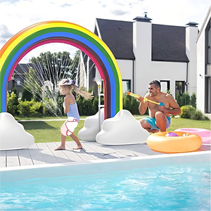 Grande Arche Arc-en-ciel Gonflable en PVC avec Arroseur pour Enfants, Jouet Aquatique d'Extérieur Étanche et Anti-UV - Product Image 6