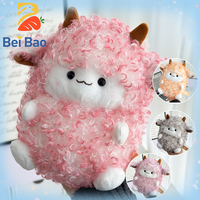 Fabricant de peluches haut de gamme de qualité supérieure, animaux en peluche doux et tendance de 8 pouces pour machine à griffes, moutons et agneaux en peluche bouclée, en stock