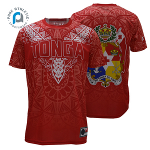 Kaus pria kualitas Polinesia kustom Murni kaus latihan cepat kering sejuk grosir kaus pakaian aktif - Product Image 1
