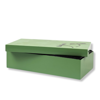 Boîte à bijoux décorative en bois MDF laqué vert rectangulaire de la marque Hoyun avec incrustation de libellule en nacre