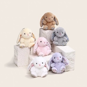 Chất lượng cao nhà máy tùy biến logo nhỏ mềm màu tím xám dễ thương thỏ sang trọng quyến rũ cho món quà - Product Image 4