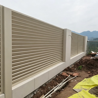 Clôture à persiennes en aluminium robuste, durable, antirouille et étanche, pour piscine et jardin avant, fabrication sur mesure en usine, faible MOQ