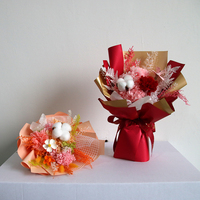 Rose éternelle préservée fleur sèche éternelle enveloppant des bouquets de fenêtre pour la fête des mères