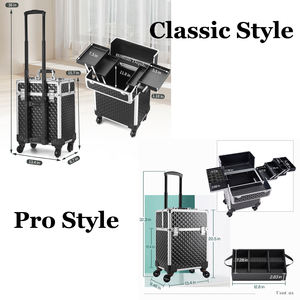 <span class=keywords><strong>Valise</strong></span> de Maquillage Professionnelle à Roulettes avec Plateaux, Mallette de Voyage pour Maquillage, Organisateur en Aluminium, Vanity <span class=keywords><strong>Trolley</strong></span> Bagage - Product Image 6