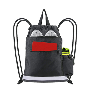 Heavy Duty String Beach Travel Camping Workout Gear Sports Storage Gym Polyester <b>Drawstring</b> <b>Backpack</b> Bag - Product Image 1