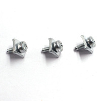 Vis SEMS à tête cylindrique zinguée, à double embout Phillips et fendu, avec rondelle carrée pour borniers, usine OEM