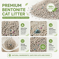 Arena para Gatos Premium, Control Avanzado de Olores, Alta Absorción, Forma de Bola, Arena de Bentonita para Gatos, Venta al por Mayor para Tiendas de Mascotas
