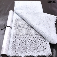 Tissu en dentelle suisse de qualité supérieure, directement de l'usine, idéal pour les robes de mariée belges et les saris indiens |   Vente flash à Dubaï