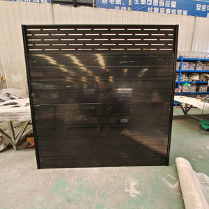Exterior moderno de alta calidad con recubrimiento en polvo negro seguridad aluminio privacidad Metal listón aluminio límite pared patio jardín valla - Product Image 4