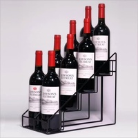 Présentoir à vin incliné de luxe en fer forgé pour bouteilles de vin rouge, meuble de bar décoratif