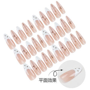 Faux <span class=keywords><strong>ongles</strong></span> à presser dégradés <span class=keywords><strong>rouge</strong></span> bordeaux, pré-fabriqués pour l'automne et l'hiver, avec autocollants amovibles pour une manucure de qualité salon - Product Image 5