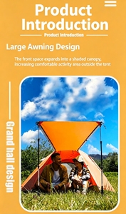 Tente de camping <span class=keywords><strong>l</strong></span>égère et imperméable pour la <span class=keywords><strong>randonnée</strong></span>, OEM, installation facile, abri portable pour les voyages et les aventures en plein air - Product Image 5