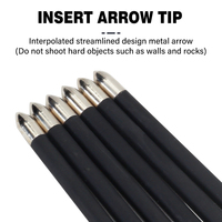 Flèches en carbone mixte SPG Archery 6 mm, 30 pouces, pointe fixe, ailettes en plastique pour arc classique, arc recurve, arc long de chasse