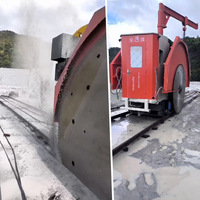 Machine à découper la pierre à Double lame, outil de coupe de roche pour bloc de marbre, granit avec scie à fil à haute efficacité