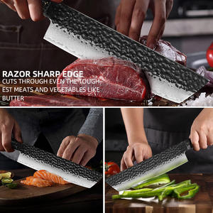 มีดเชฟเหล็กดามัสกัส VG10 ตีขึ้นรูปด้วยมือ ลายตอก  มีดเชฟญี่ปุ่นพิเศษ สำหรับหั่นผัก มีดเชฟสำหรับใช้ในบ้าน - Product Image 2