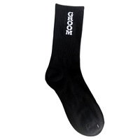 Chaussettes en coton tube moyen de lettre créative pour marié de mariage Chaussettes respirantes en coton absorbant la sueur Chaussettes longues noires pour garçon d'honneur Vente en gros