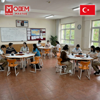 MINYI DAISY Table d'entraînement turque, mobilier scolaire, table d'étude pour 2 personnes, bureau scolaire pour adultes pour l'apprentissage coopératif en classe