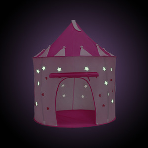 Tente de jeu pour enfants Château de princesse qui brille dans le noir, tente de jeu pop-up pour enfants, pliable, pour une utilisation en intérieur et en extérieur - Product Image 2