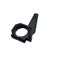 Support de fixation en aluminium usiné CNC 5 axes OEM, anodisé noir, avec alésage interne de précision, pour instruments et composants structurels