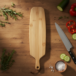 Planche à découper double face en bambou, antidérapante, avec poignée, portable, pour légumes, fruits, <span class=keywords><strong>charcuterie</strong></span>, restaurant occidental, steak - Product Image 1