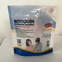 Emballage flexible, sachet debout avec fermeture éclair et fenêtre pour trousse de premiers soins, produits de premiers soins