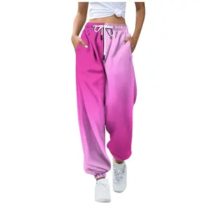 Pantaloni sportivi da donna pantaloni della tuta da allenamento pantaloni di spugna solidi pantaloni da Jogger da corsa femminili