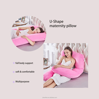 Oreiller de grossesse ergonomique en forme de U, oreiller de maternité pour tout le corps avec housse lavable à fermeture éclair pour un meilleur confort de sommeil
