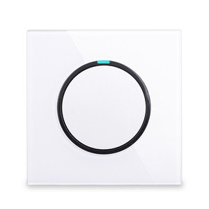 COSWALL Factory White Luxury Crystal Glass Panel <strong>Button</strong> <strong>Wall</strong> <strong>Light</strong> <strong>Switch</strong> 1 Gang 2 Way Interruptor Black Grey Gold - Product Image 1