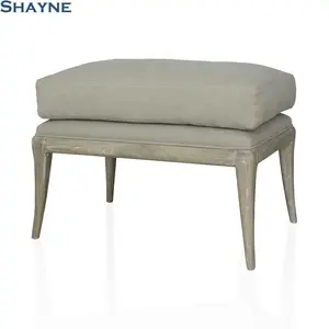 Shayne ODM工厂豪华高端定制美式风格大客厅家具室内长凳畅销古董木制