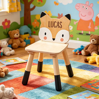 Chaise Renard de la Forêt Montessori Personnalisée, Chaise Renard en Bois Sur Mesure, Cadeau Fête des Enfants, Chaise de Crèche