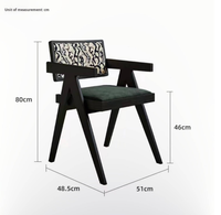 Chaise de salle à manger traditionnelle française en gros avec accoudoirs, empilable et stable, en bois
