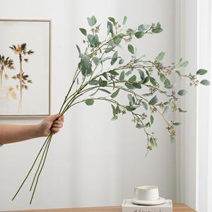Bouquet d'eucalyptus artificiel Meng Jie 30cm-100cm en PVC, fleur en soie pour décoration de mariage et de maison, verdure - Product Image 2
