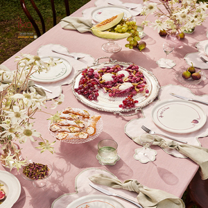 Tùy Chỉnh Màu Hồng Linen Placemats Với Đám Mây Vỏ Sò Cạnh Tái Sử Dụng Ngoài Trời Ăn Uống Bảng Bìa Cho Đám Cưới Nhà Tiệc - Product Image 6