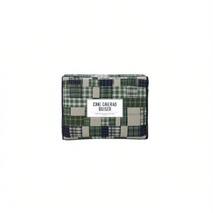 Ensemble de couette réversible 3 pièces DB, vert marine, taille Queen, imprimé classique, literie - Product Image 1