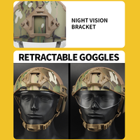 SIVI High Cut Casques Sports de plein air Chasse Tir Casco Tactico Head Équipement de protection Tactique Casque rapide avec lunettes
