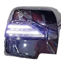 Coque de rétroviseur latéral manuel double LED chromée ABS argentée Marcan pour Hiace 2005-2018 KDH200 AC Schnitzer Auto Parts (Cinquième Génération)