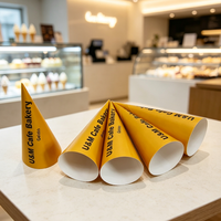 Coupelles à glace en papier jetables VIC à paroi simple, qualité alimentaire, enduites imperméables, diamètre 3,8 cm, longueur 9,5 cm, avec logo personnalisé, pour boissons froides