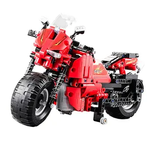 CADA 51024 Remote Drift Red Rennstrecke Motorrad technologie Power Assembled Building Block Toy