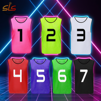 Maillots de football personnalisables unisexes en maille respirante, sublimation, haut de football personnalisé, dossards d'entraînement de football, dossards de basketball