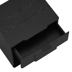 Black Nightstand With <b>Drawer</b> <b>Storage</b> <b>For</b> Bedroom Use - Product Image 5
