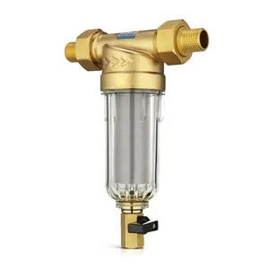 Household Washable Removing Sediment Backwash Strainer Brass Pre Water Filter