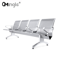 Banc d'attente extérieur en acier inoxydable pour hôpital, école, station de bus - Mobilier commercial durable et confortable