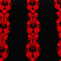 Nouveau design 2026, logo personnalisé, 100% polyester, impression Tela Africana, Abaya rouge en velours, tissu 5000