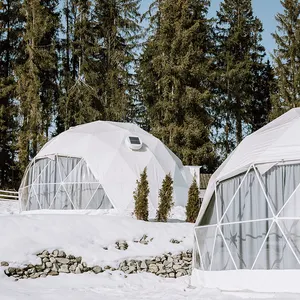 冬と夏3.6m屋外グランピングPVCイグルードームテント