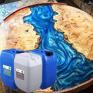 Résine époxy transparente bicomposante, colle liquide, rapport de mélange 3:1, non toxique, pour la construction de tables en bois, l'art et le travail du bois - Product Image 1