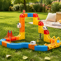 AiJH 114 pièces Ensembles de voitures sur rail magiques DIY, Piste de course, Jouets électroniques éducatifs STEM en gros